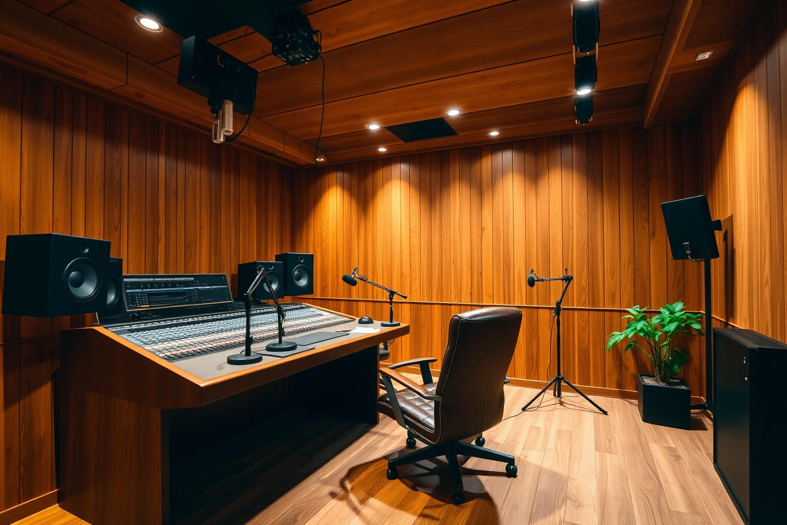 Podcast studio interior